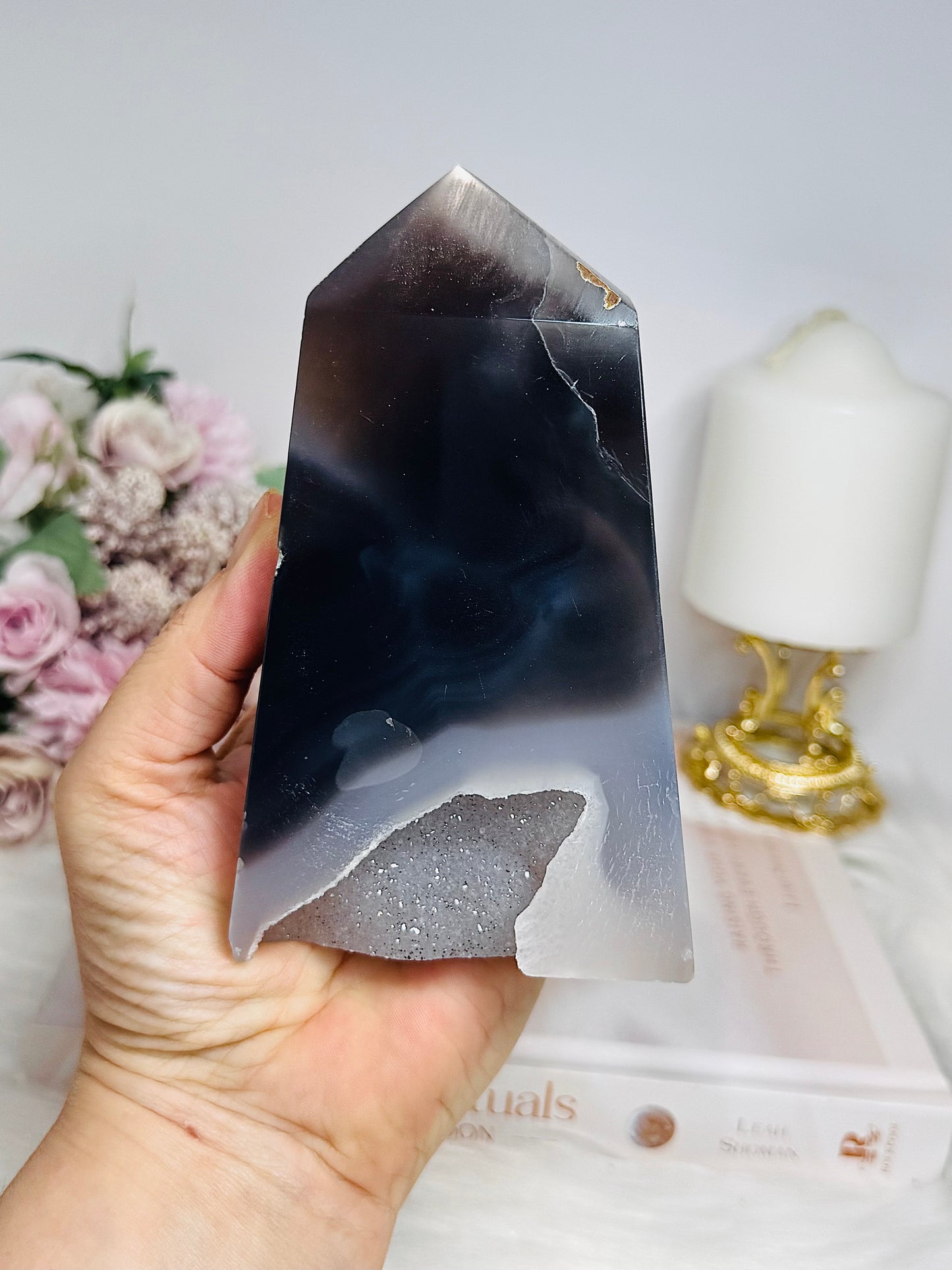 Druzy Agate Tower 13.5cm