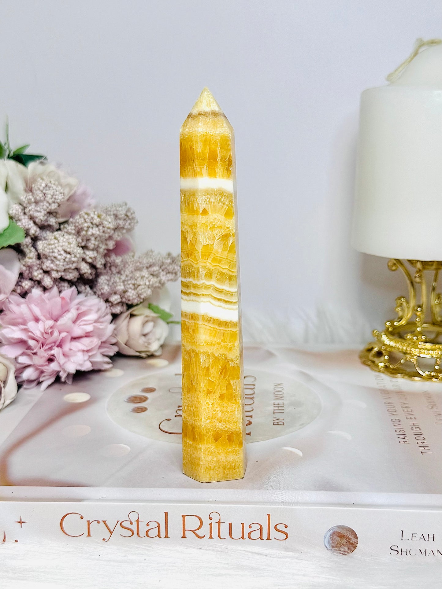 Orange Calcite Tower 13.5cm