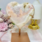 Large Druzy Pink Amethyst Heart On Rose Gold Stand 620g