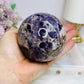 Large Chevron Amethyst Sphere on Stand 607g
