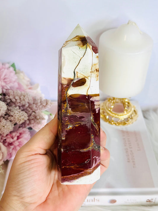 Gorgeous Large Chunky Mookaite Jasper Tower 15cm