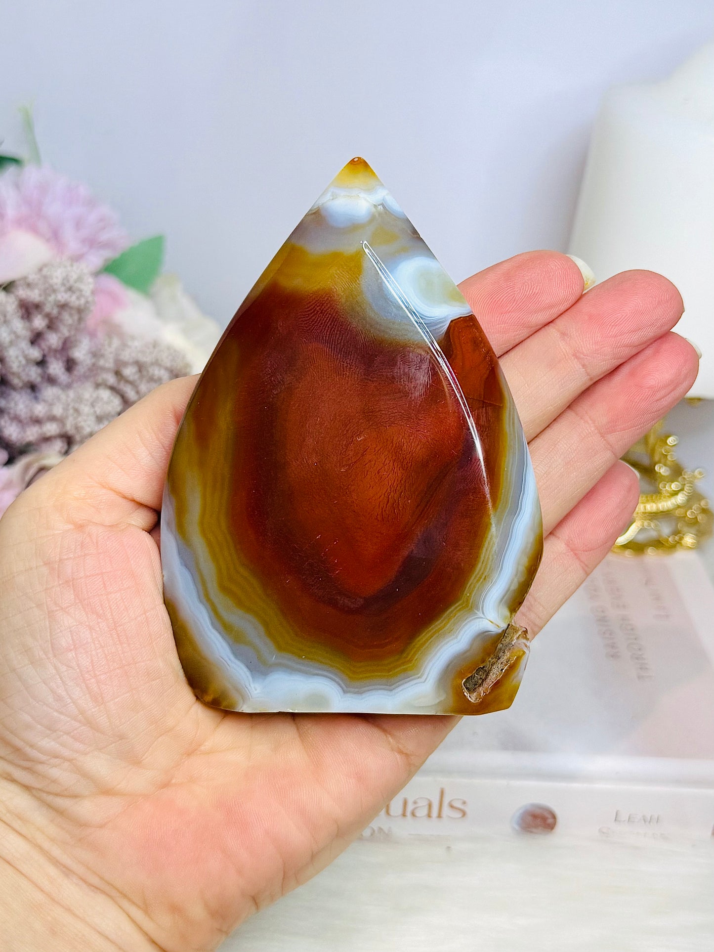 Druzy Carnelian Carved Flame | Freeform 11cm