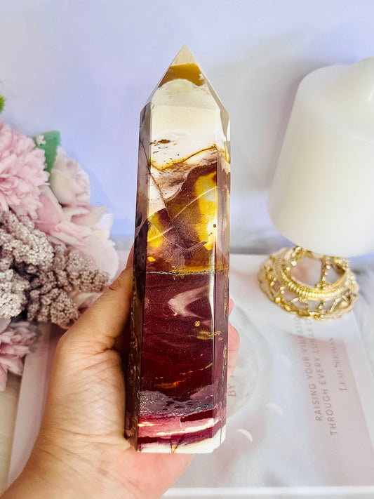 Gorgeous Large Chunky Mookaite Jasper Tower 17.5cm