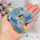 Natural Blue Coral Fossil Specimen 9cm