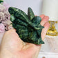 Green Jade Sitting Fairy Carving 8cm