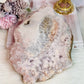 Absolutely Incredible Large Chunky Natural Pink Amethyst Druzy Slab 21cm 1.29KG