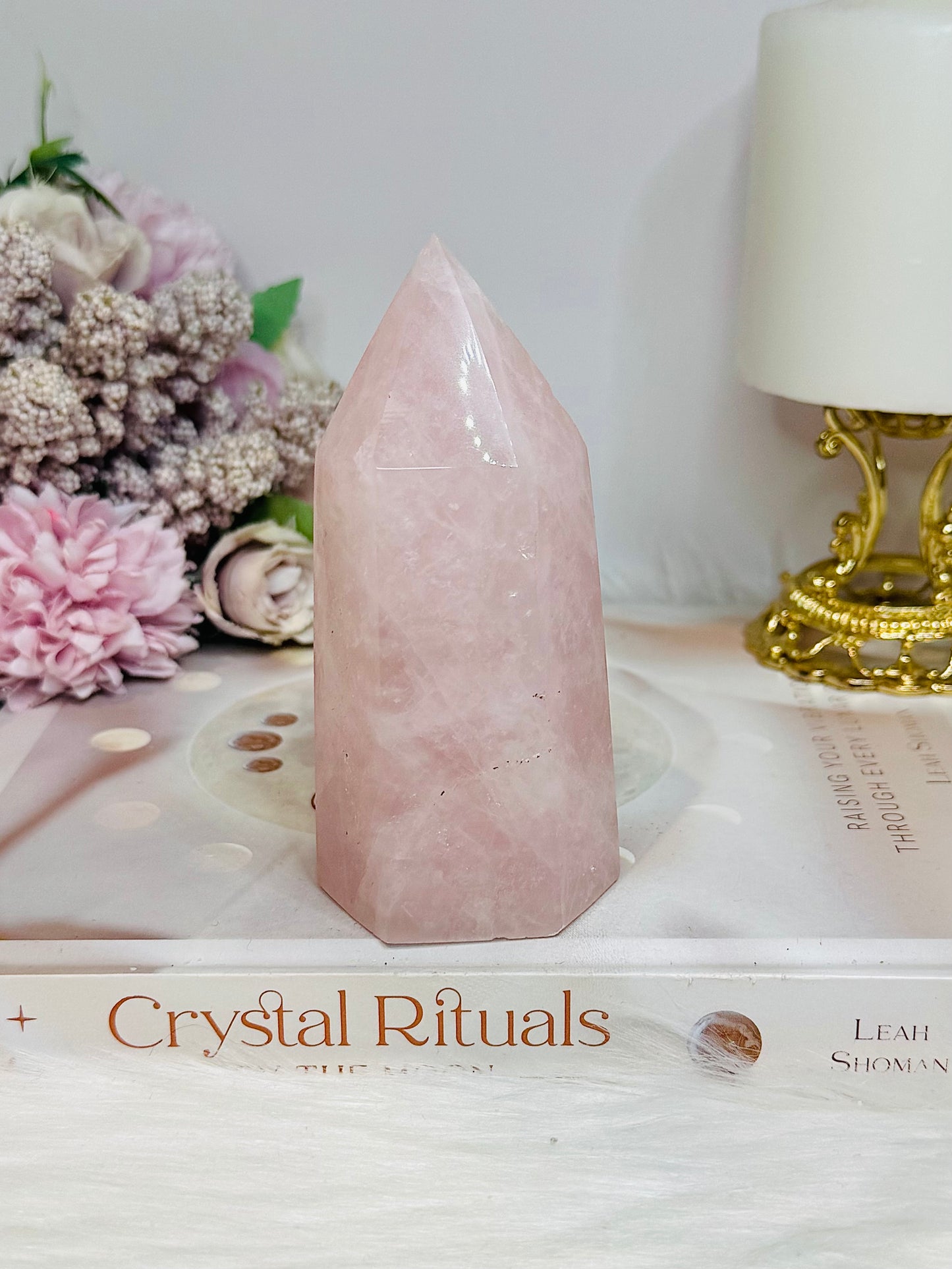 Chunky Rose Quartz Tower 11cm 340g