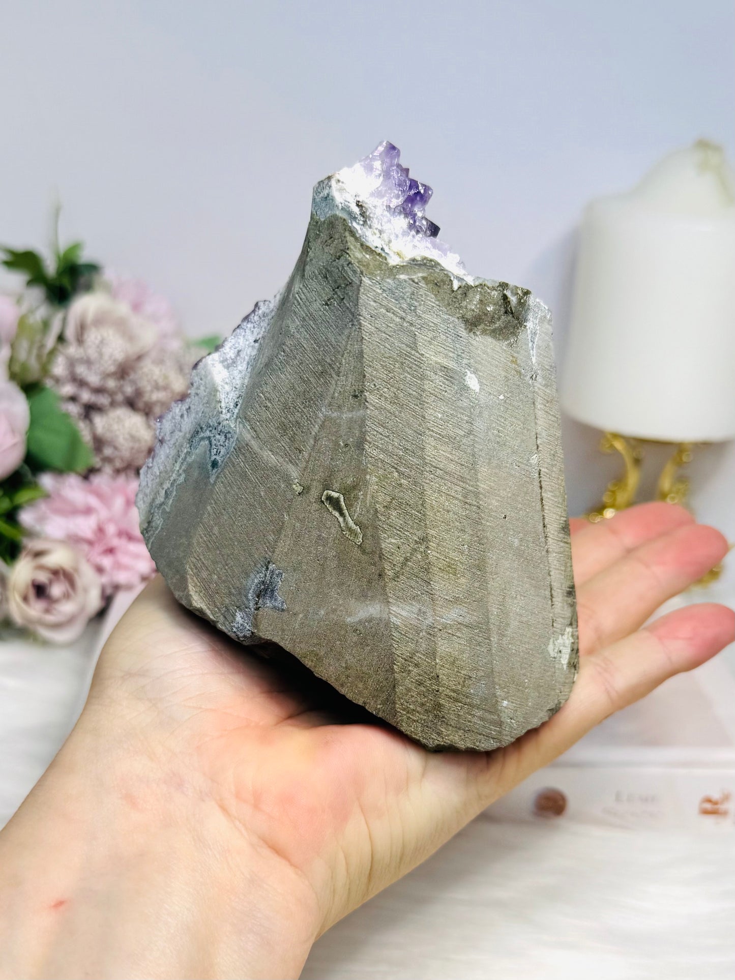 Natural Amethyst Base Cut Cluster 13cm 940g