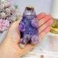 Amethyst X Mexican Lace Agate Elephant 11cm 410g