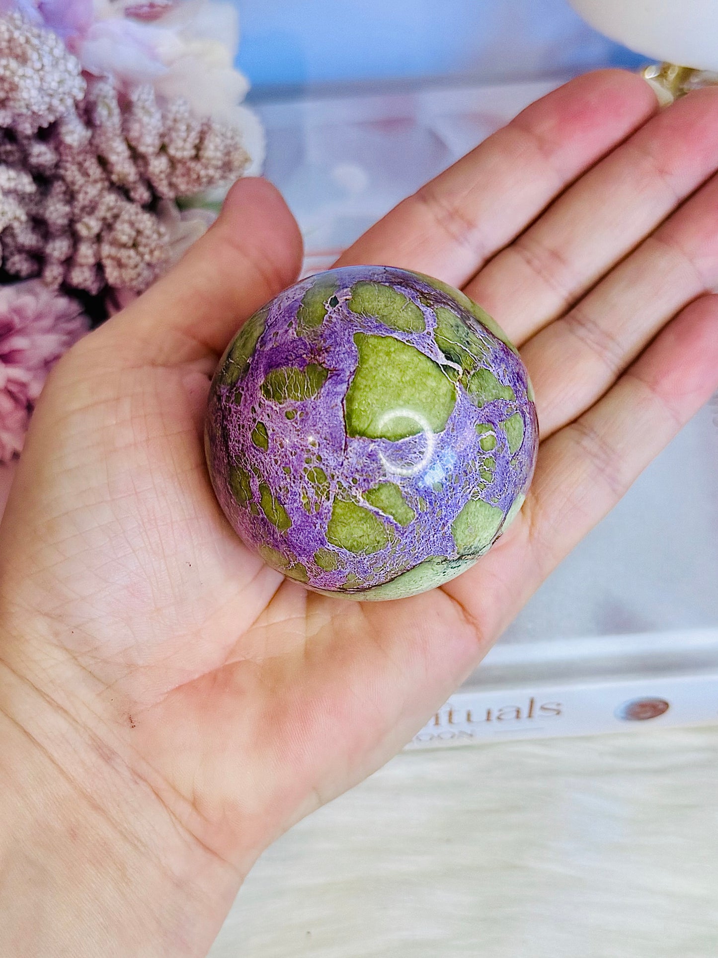 Rare & Gorgeous Stitchtite | Atlantisite Sphere 6cm On Stand