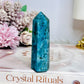 Chunky Blue Apatite Tower 8.5cm