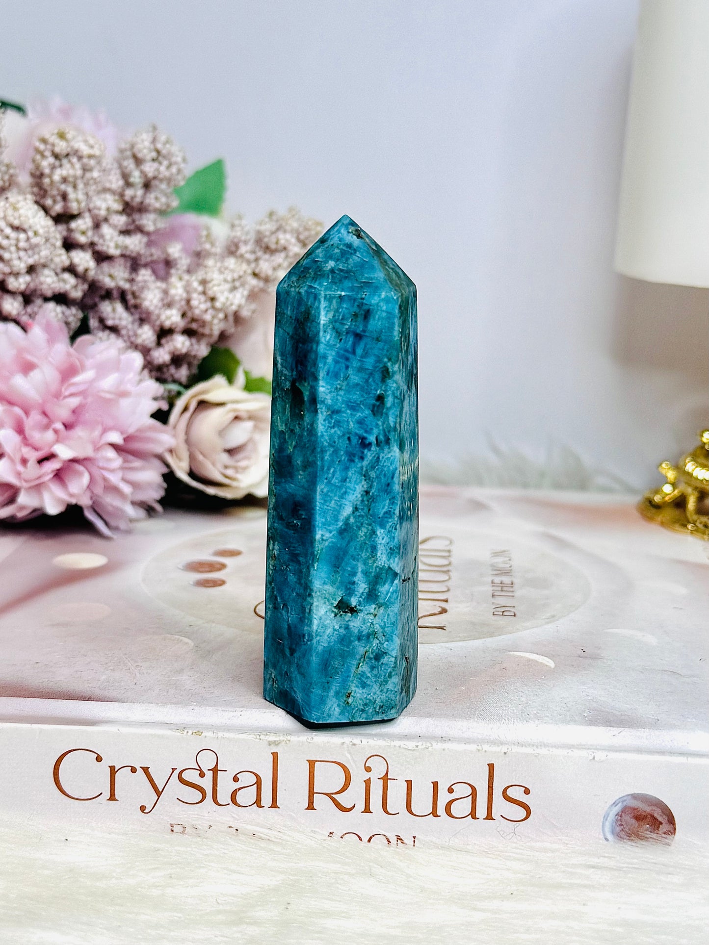 Chunky Blue Apatite Tower 8.5cm