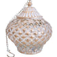 Glass Lantern Led Temple Gold/wash 15cm
