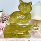 Huge 1.25KG Citrine Carved Owl 15cm