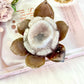 How Beautiful!!! Large Stunning Druzy Agate Lotus Flower Carving 519grams