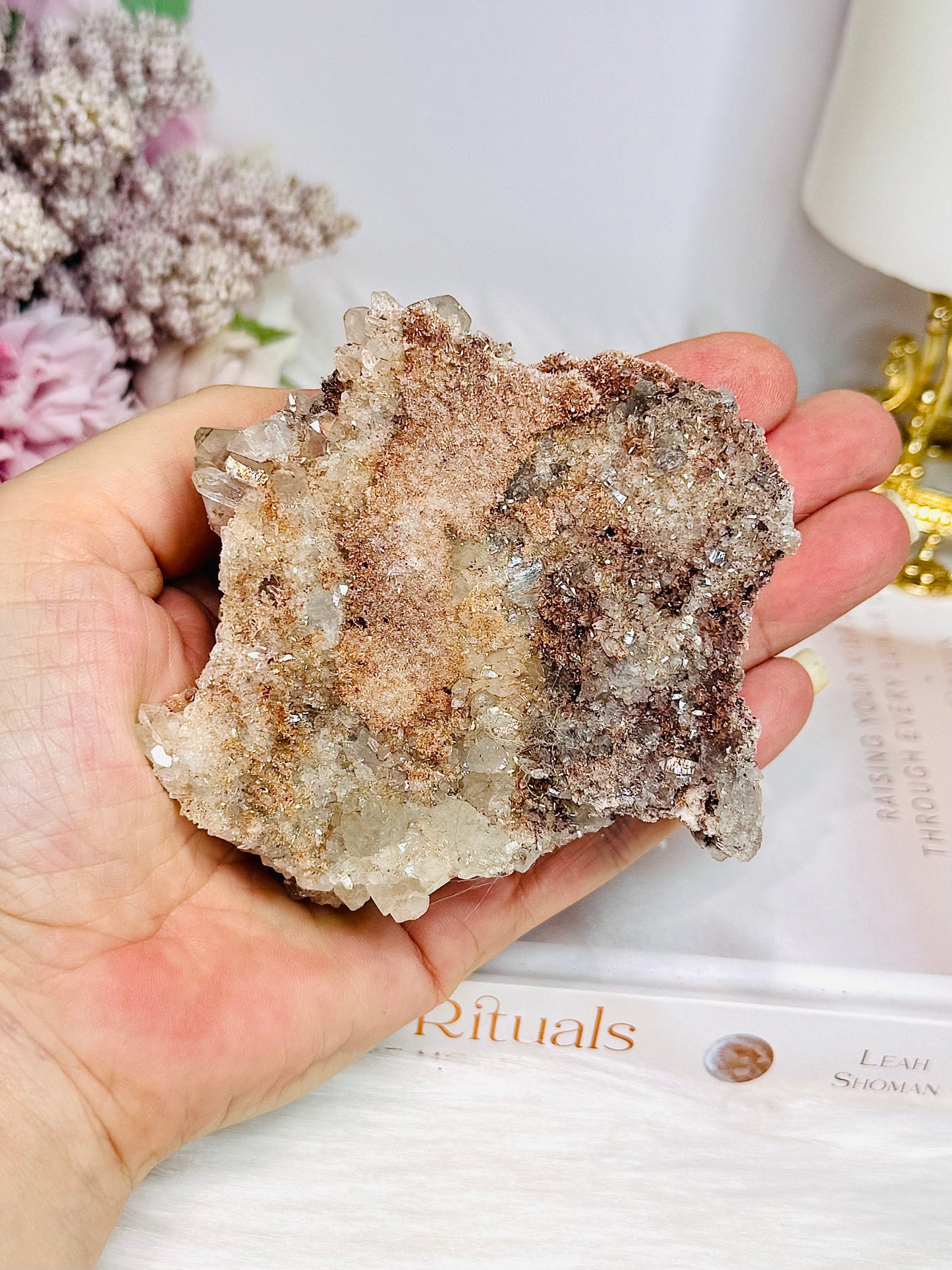 Natural Pink Quartz In Matrix 9cm