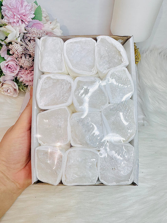 Clear Quartz x 12 Specimen in Box 994g