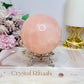 Large Rose Quartz Sphere on Stand 683g