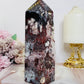 High Grade Druzy Mexican Lace Agate Chunky Tower 635g 16cm