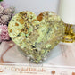 Large Natural Variscite Druzy Carved Heart on Stand 12cm