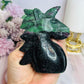 Ruby In Zoisite Carved Unicorn UV Reactive 10cm