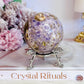 Opalised Fluorite (Tiffany Stone) Sphere on Stand 239g