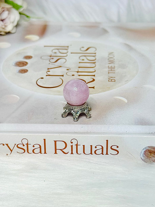 Mini Kunzite Sphere on Stand