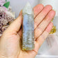 Green Flower Agate Tower 10cm