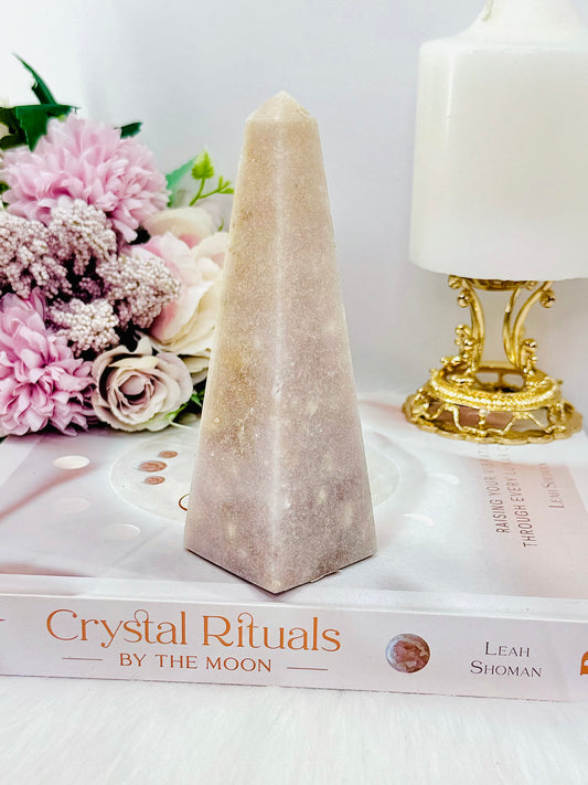 Beautiful 13cm Pink Amethyst Obelisk | Tower From Brazil