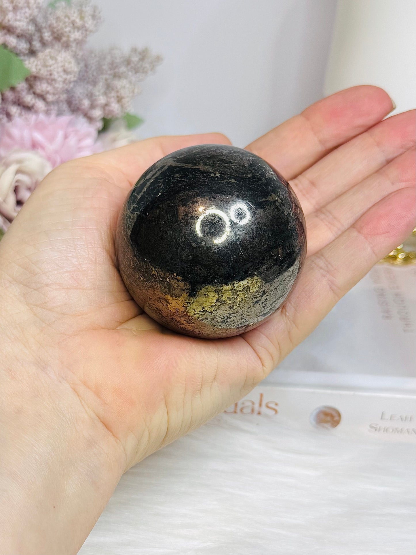 Pyrite Sphere on Stand 357g