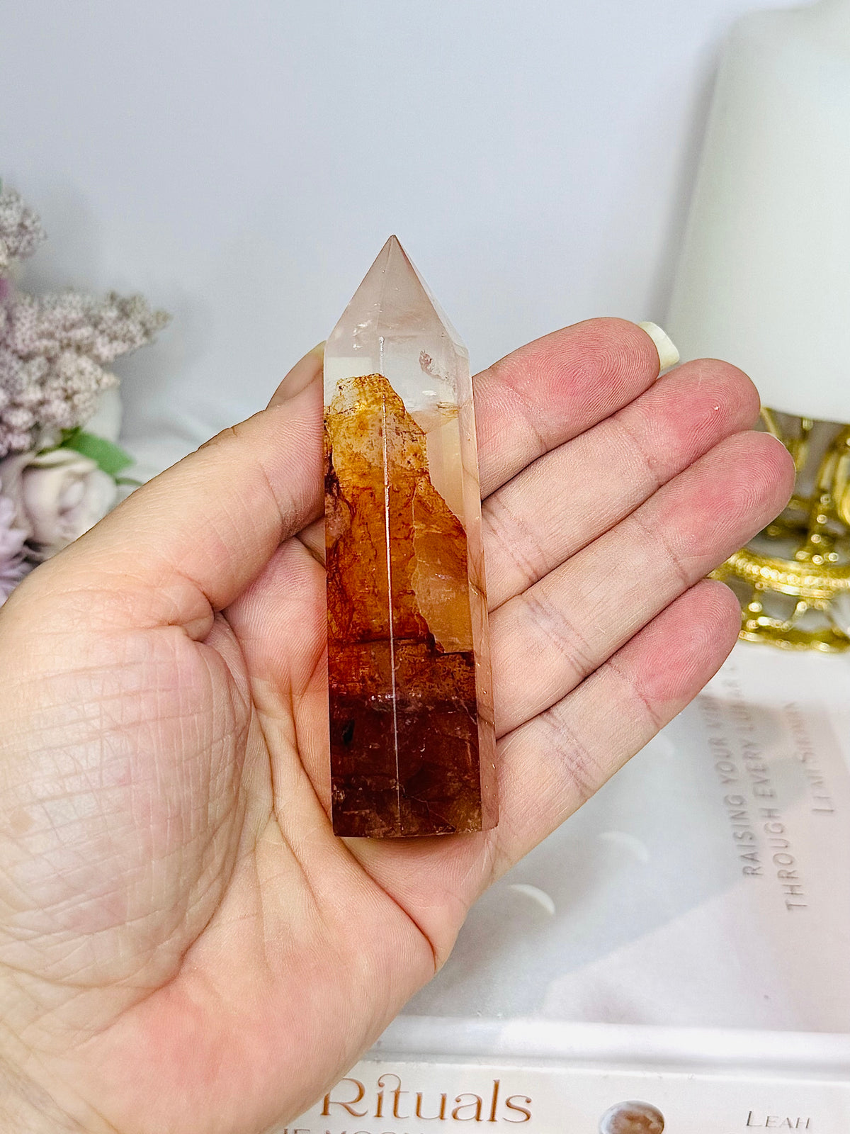 High Grade Fire Quartz Tower 9cm