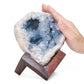 Huge Natural Blue Celestite Cluster on Timber Stand 2.06KG