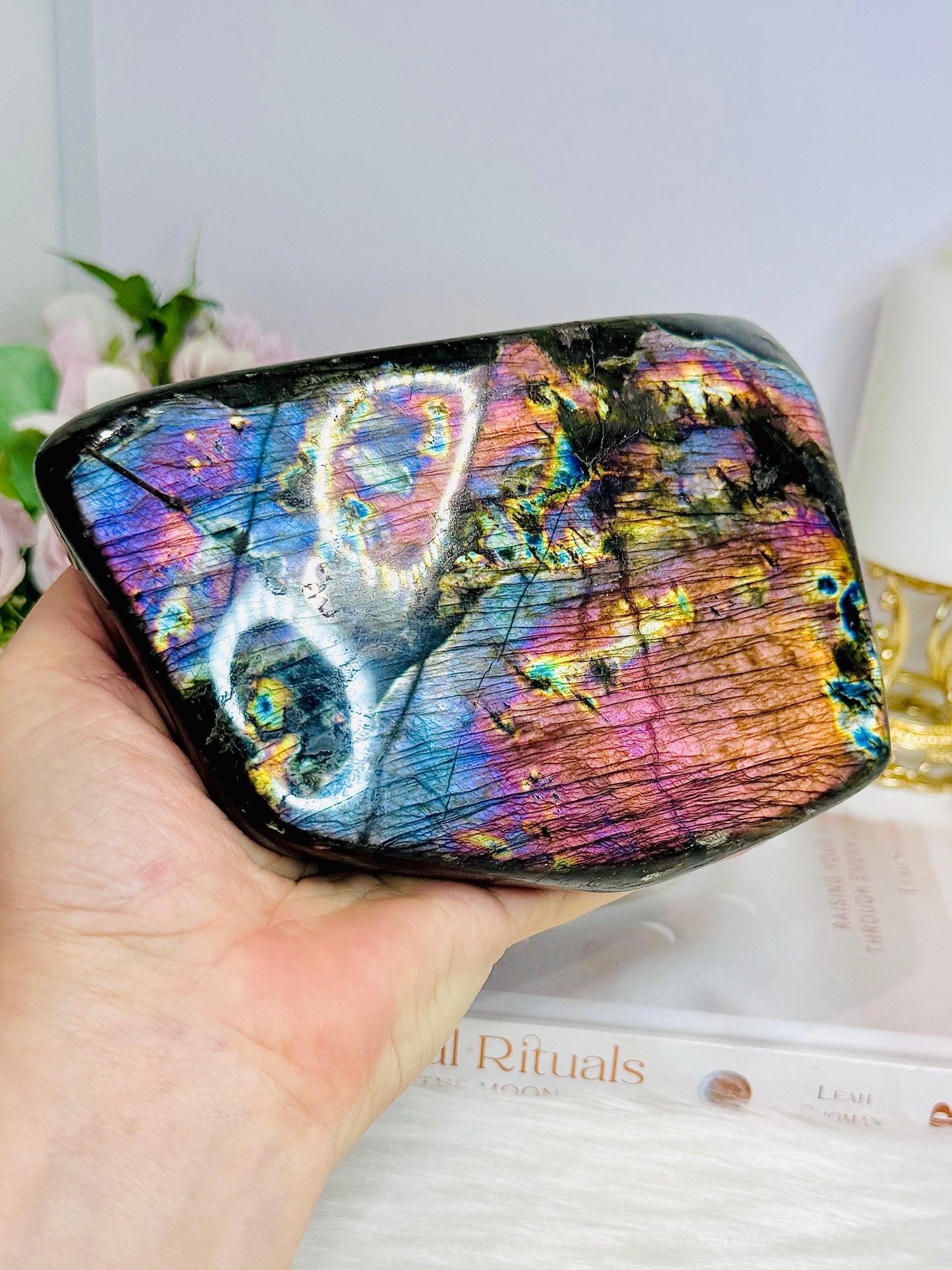 Huge High Grade Spectrolite (Labradorite) Freeform Exclusively From Finland 15cm 1.38KG