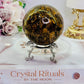 Gorgeous Tigers Eye Filled Orgonite Sphere On Stand