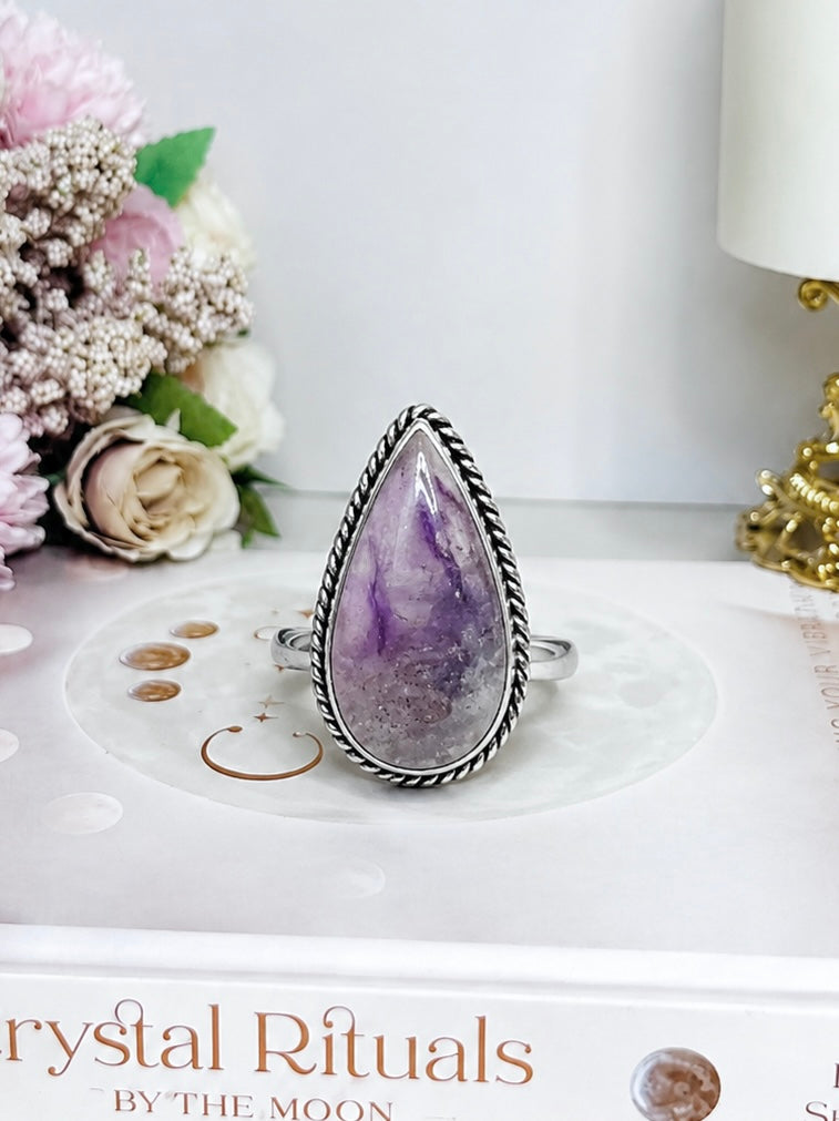 Sterling Silver 925 Amethyst Ring Size 6