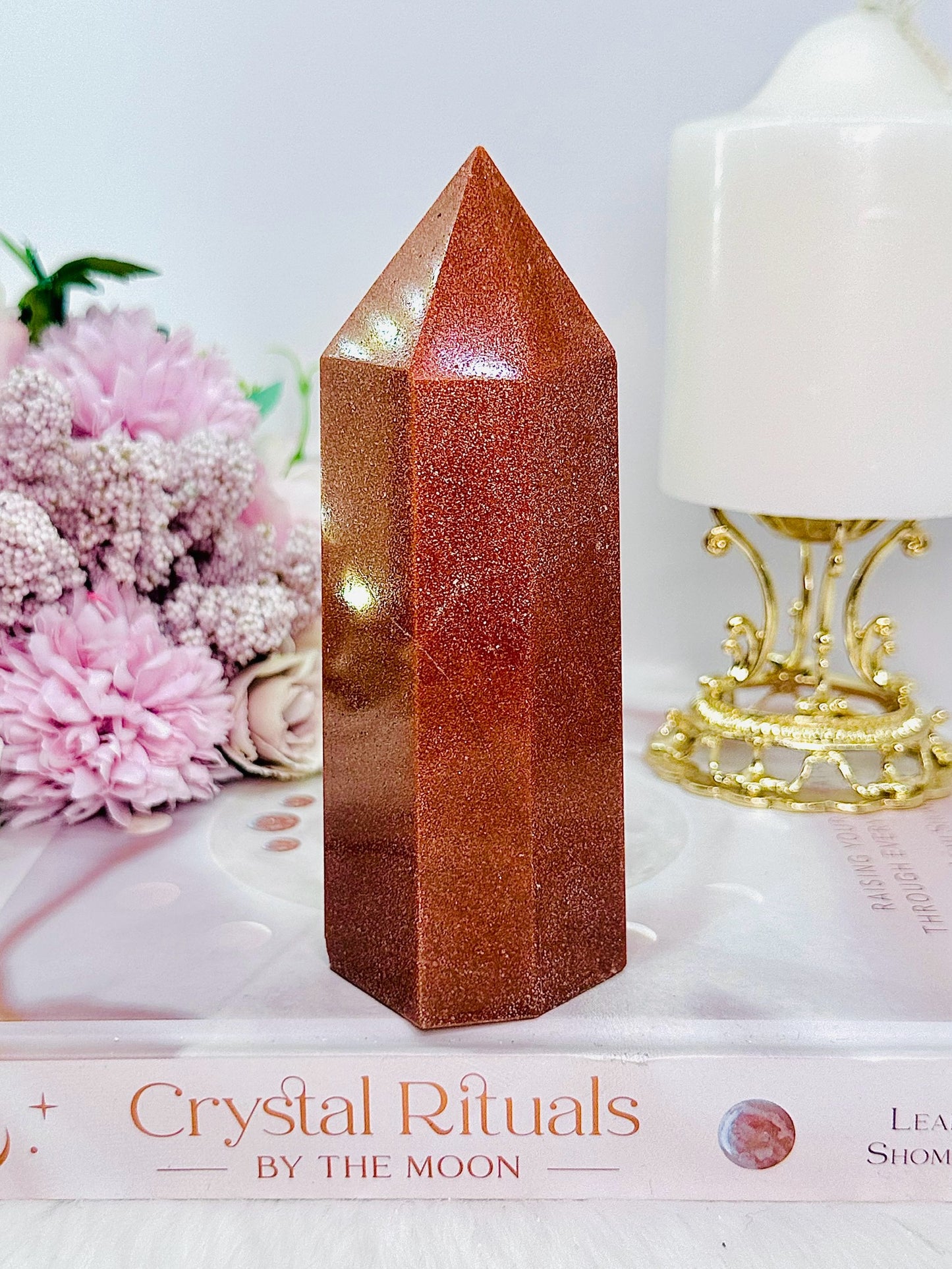 The Stone Of Ambition ~ Gorgeous Gold Sandstone Chunky Tower 14cm (Small Chip in bottom corner) Reduced