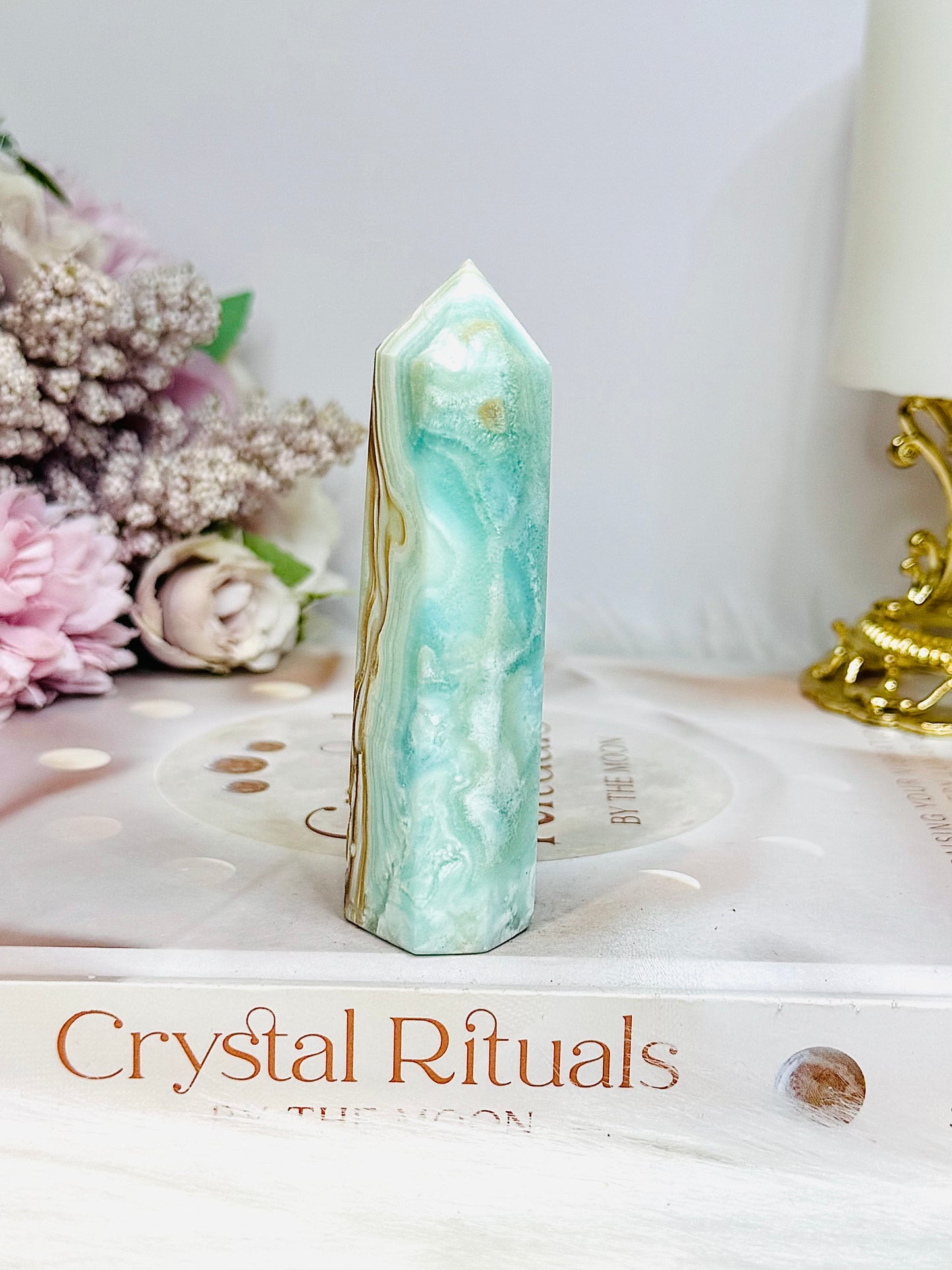 Blue Aragonite Tower 9cm