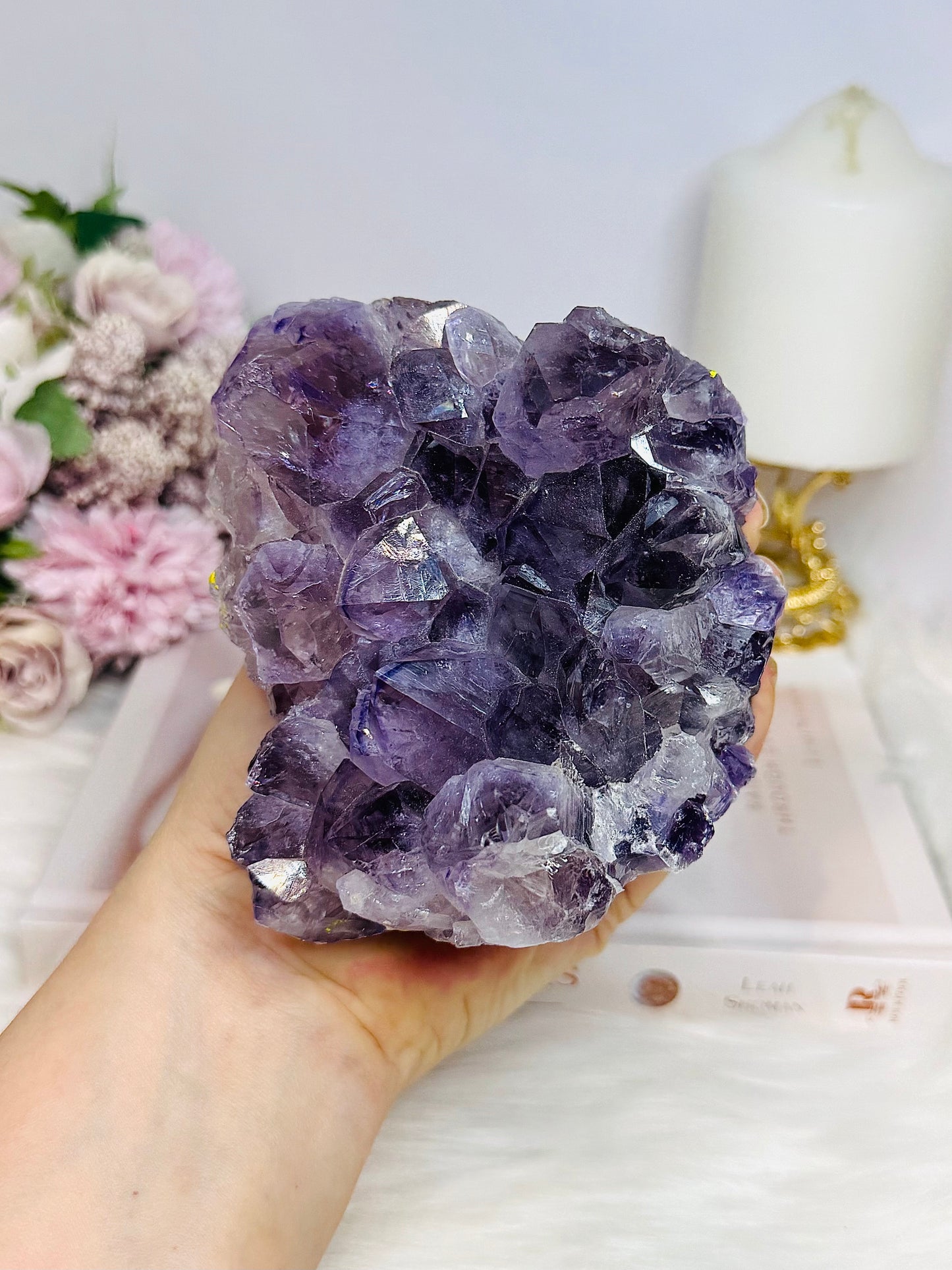 Large Amethyst Base Cut Cluster 11cm 886g