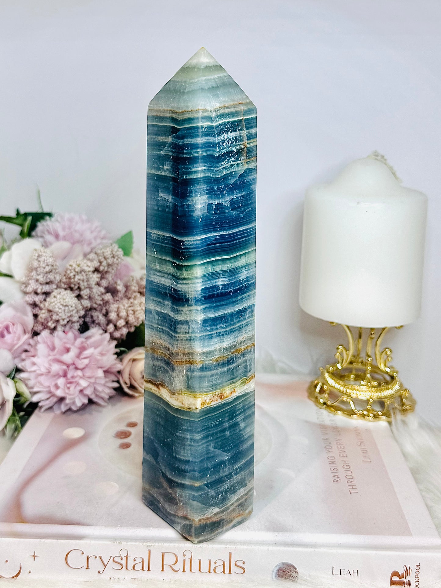 Large Blue Onyx Generator | Tower 21.5cm 728g