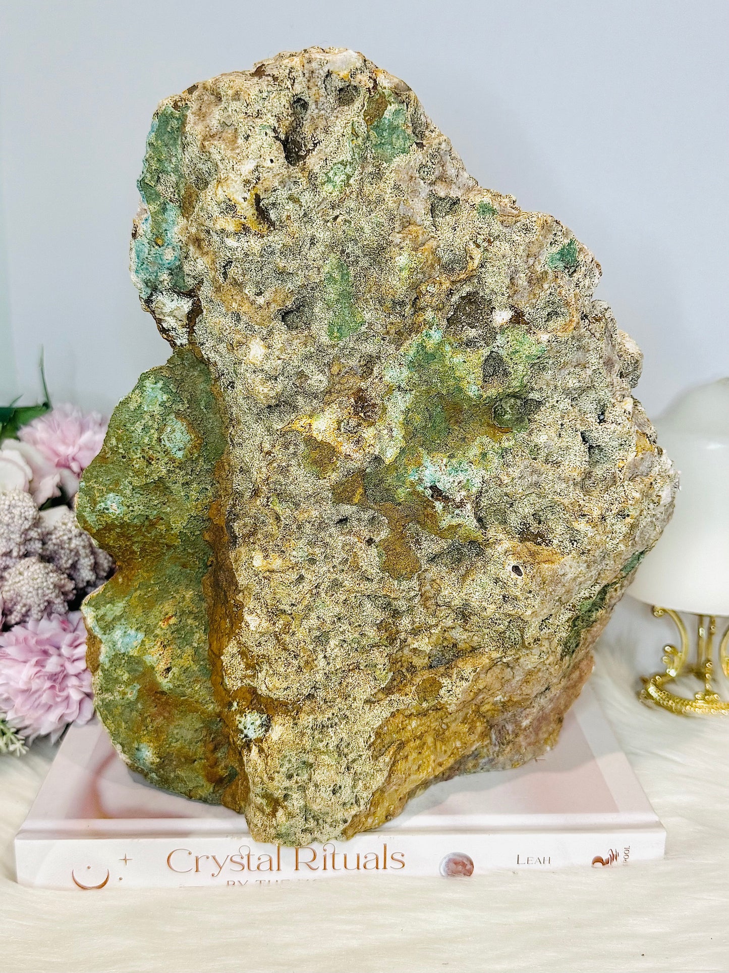 Huge Natural Pink Amethyst Chunky Druzy Slab with Crystallisation from Brazil 23cm 2.82KG