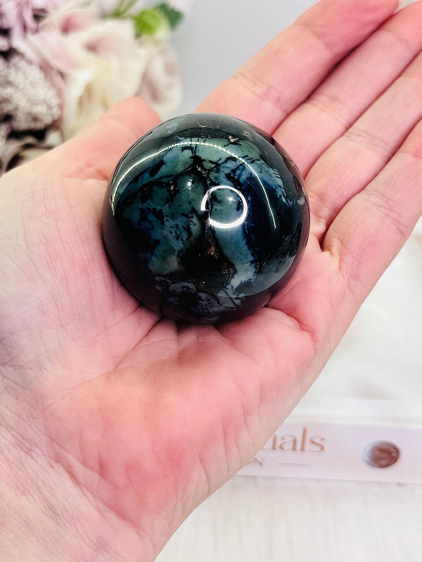 Remove Negative Thoughts ~ Rare & Incredible 5cm High Grade Vivianite Sphere on Stand