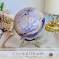 High Grade Rare Incredible Large Natural Tiffany Stone Carved Sphere On Stand 8cm 678grams