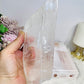 Natural Large Selenite Slab on Timber Stand 19.5cm 701g