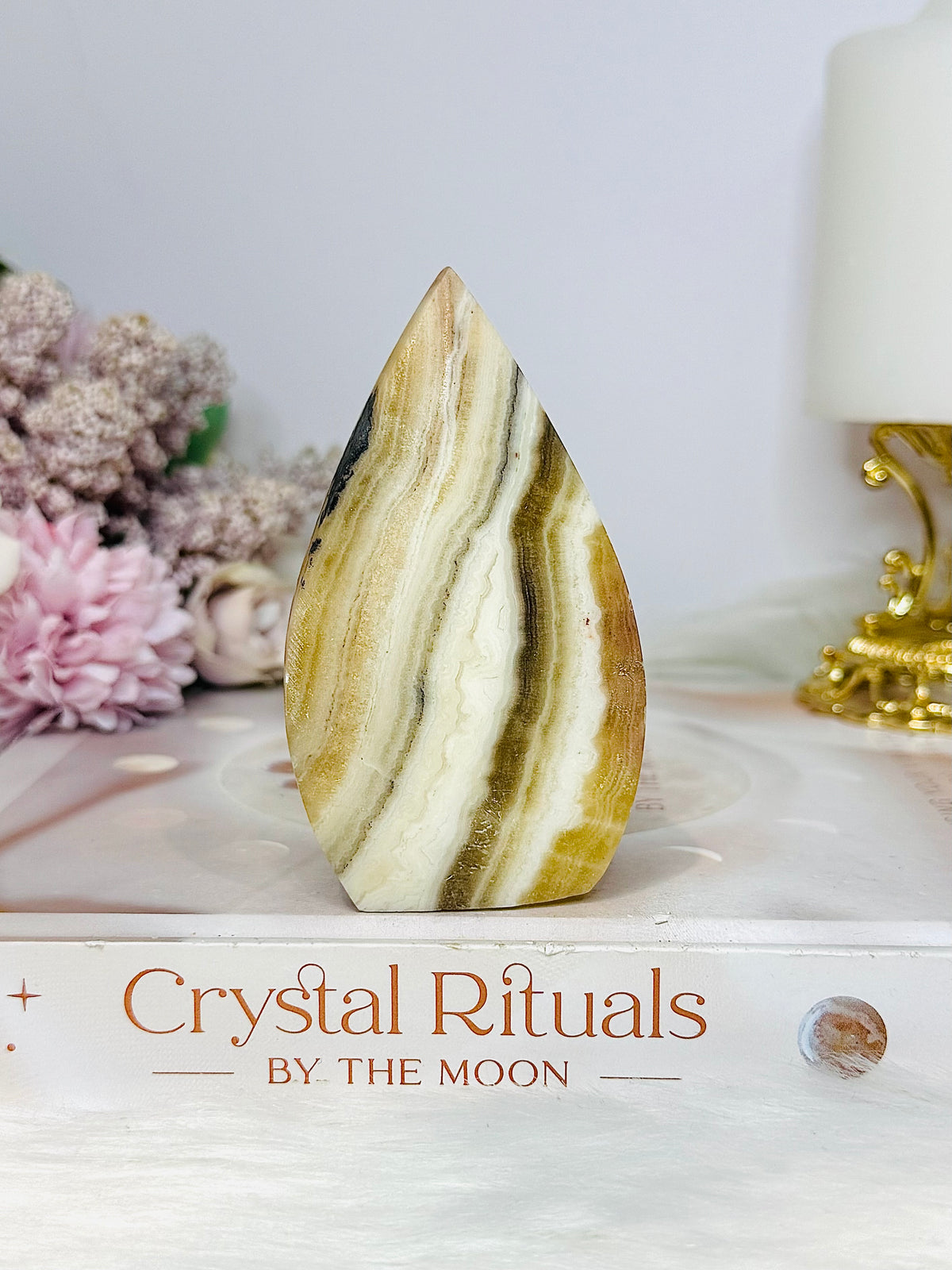 Orange Calcite Flame 9cm