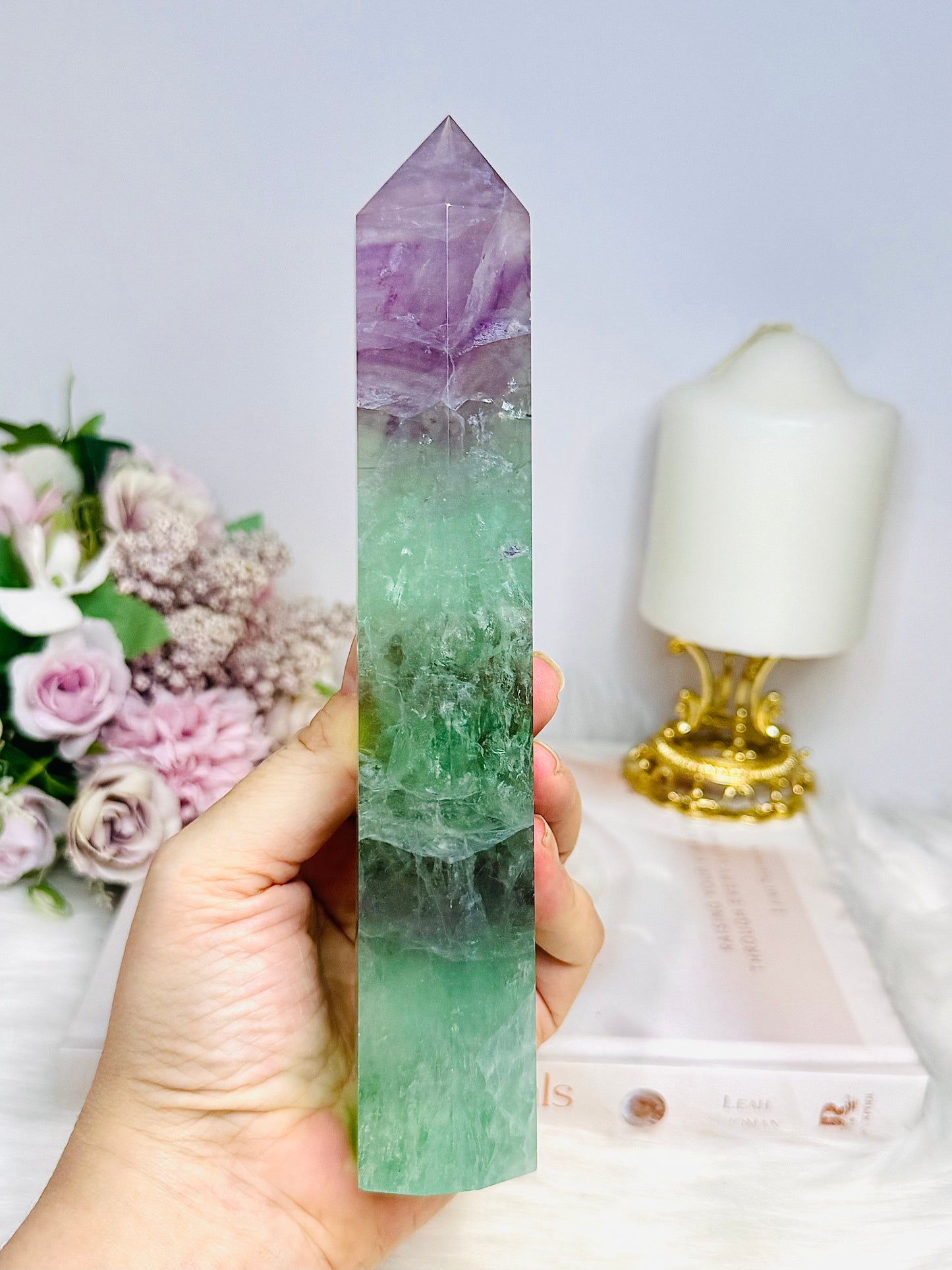 Watermelon Fluorite Tower 19.5cm