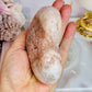 Beautiful Puffy Druzy Pink Amethyst Carved Heart On Stand