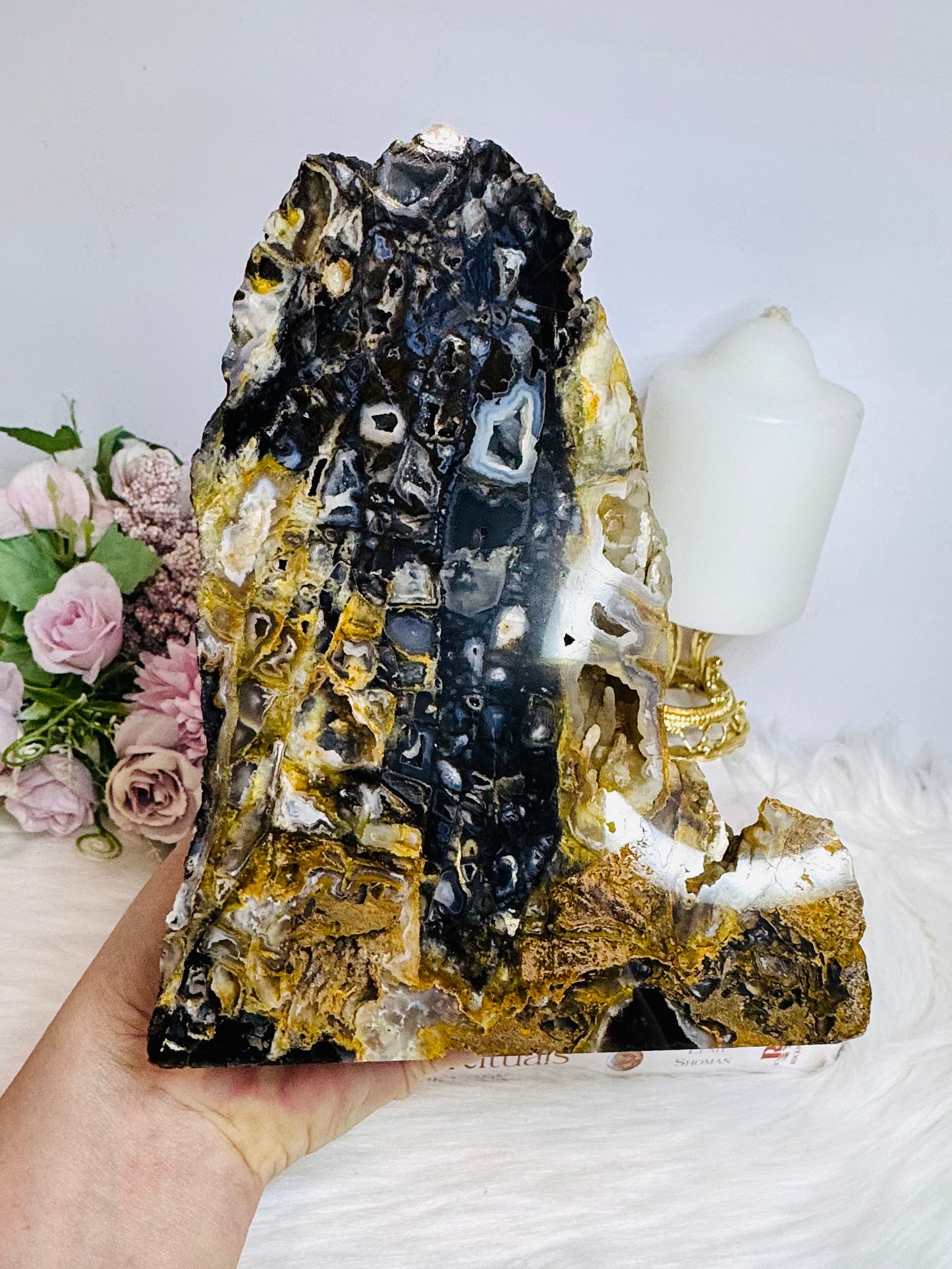 Large High Grade Druzy Agate Natural Freeform 18cm 1.3KG