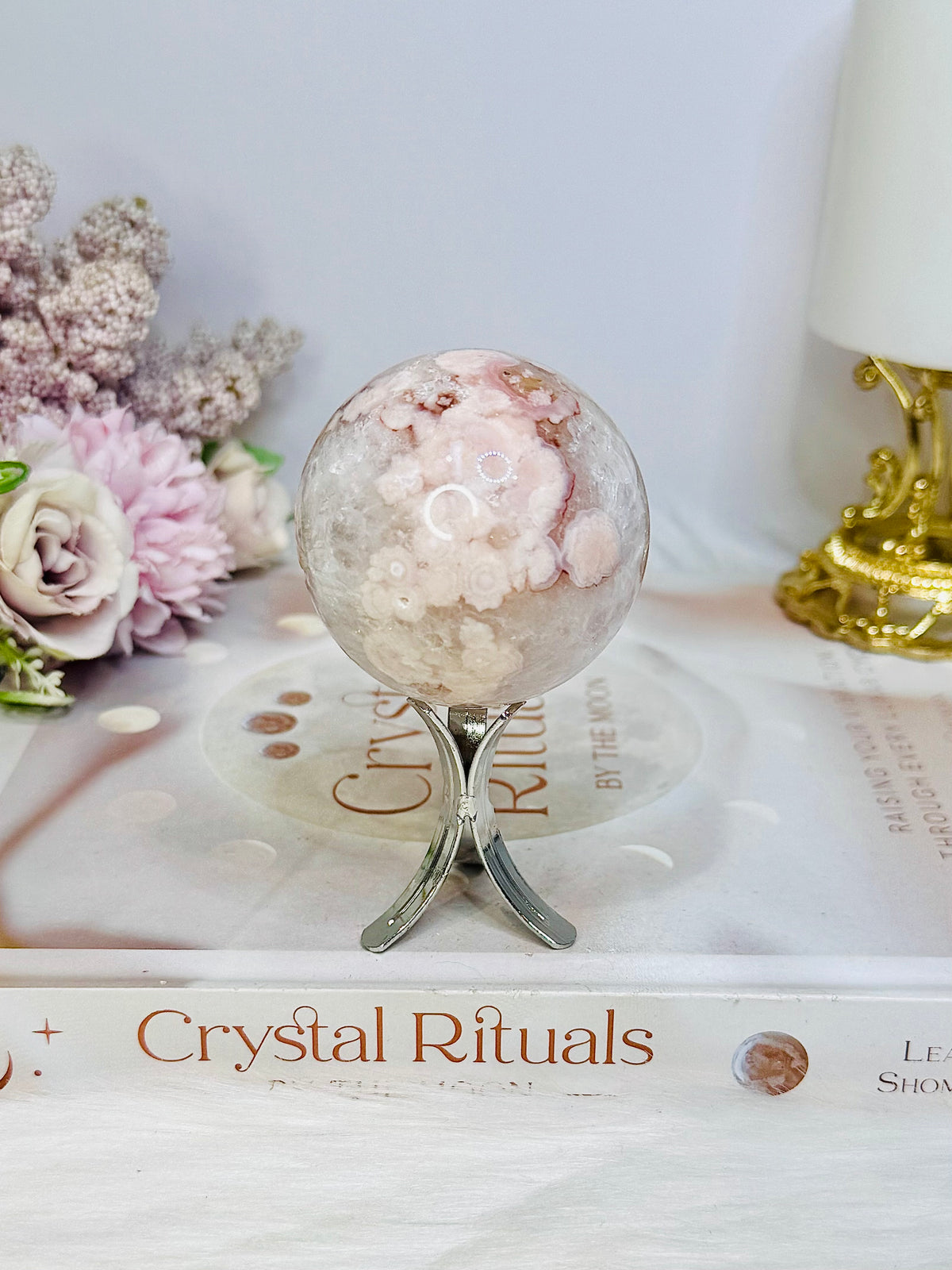 Pink Amethyst Sphere On Stand 182g