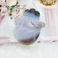 Large Chunky Druzy Agate Carved Hamsa Hand 12cm 276grams