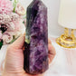 Stunning 13.5cm Purple Fluorite Chunky Tower 406grams